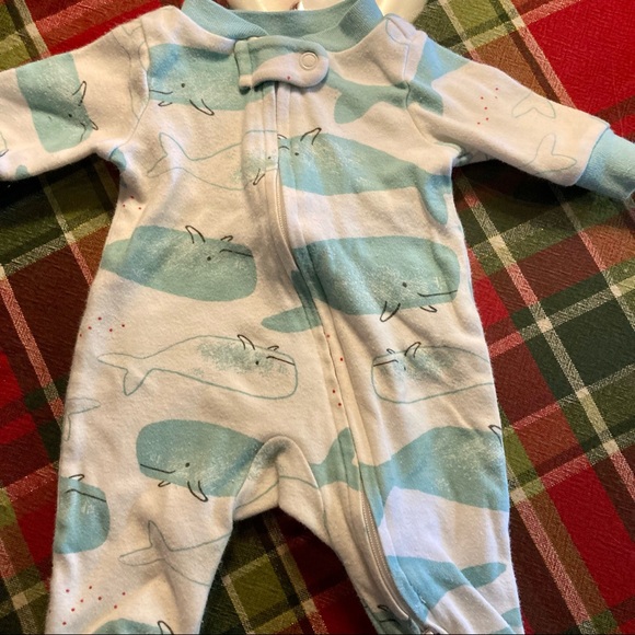 Child of Mine Boys Footed Pajamas Preemie 2 piece - Picture 2 of 11